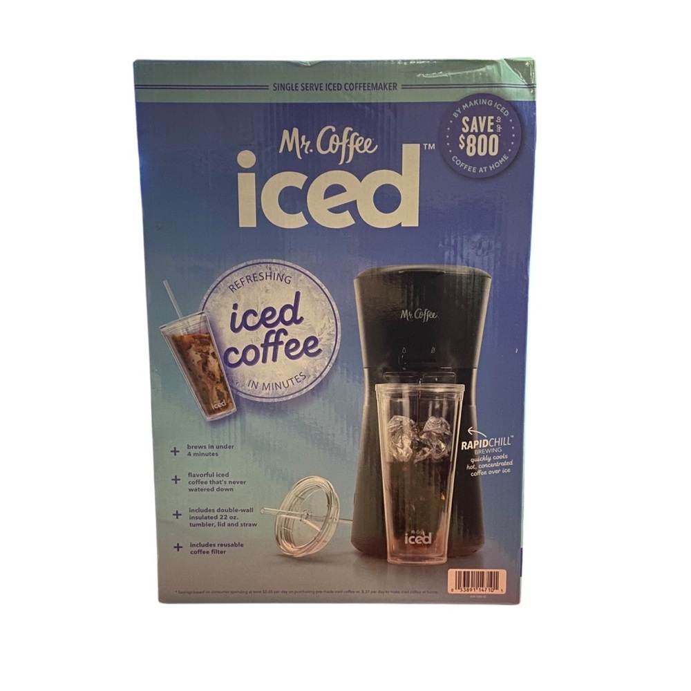 Mr. Coffee Iced Coffee Maker with 22oz Reusable Tumbler and‎ Coffee Filter NEW! - Picture 3 of 7